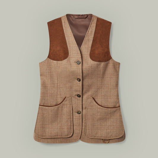 Northwood Ladies Tweed Shooting Vest [HAZEL]