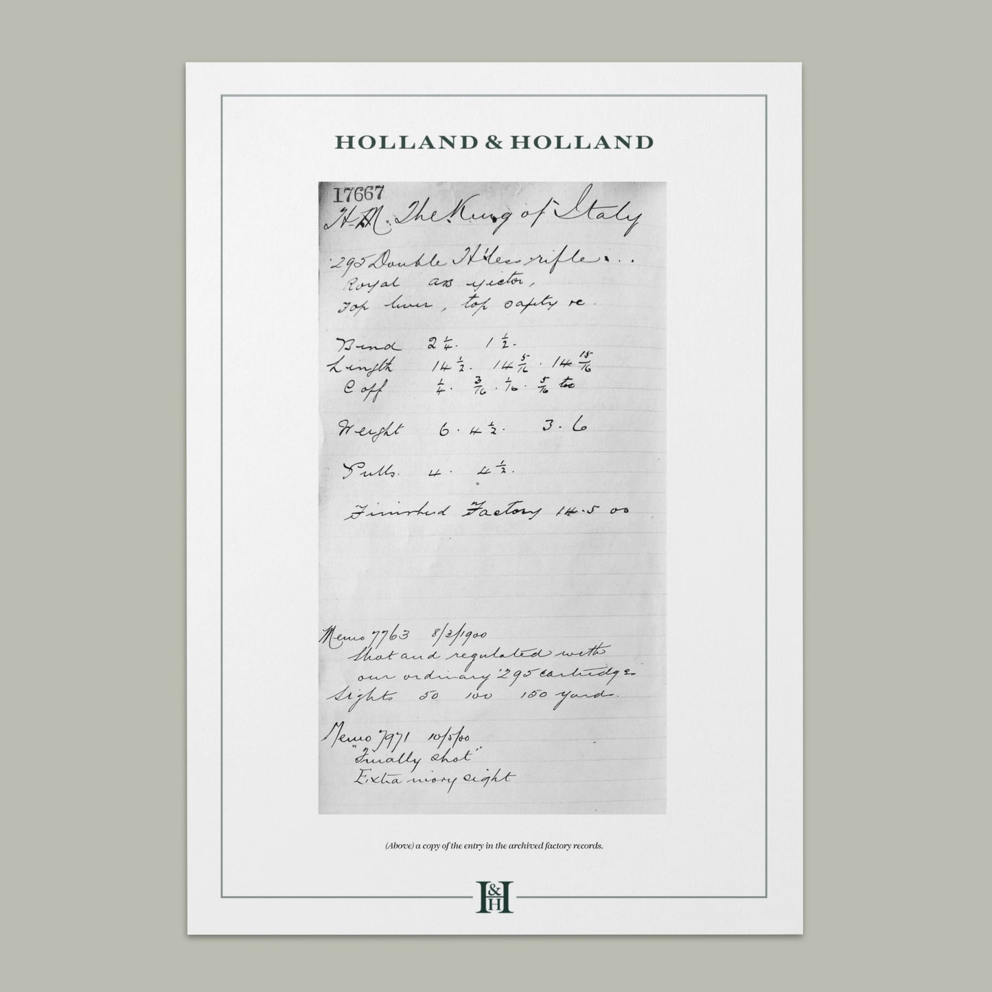 Holland & Holland History (Physical)